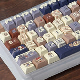 Coffee Puppy Keycaps | MOA Profile Keycap Set | PBT Material | Anime Keycaps For MX Switch | GMk Clone Artisan Keycap Set